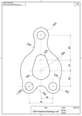 Cad practice drawings 111 120 | PDF
