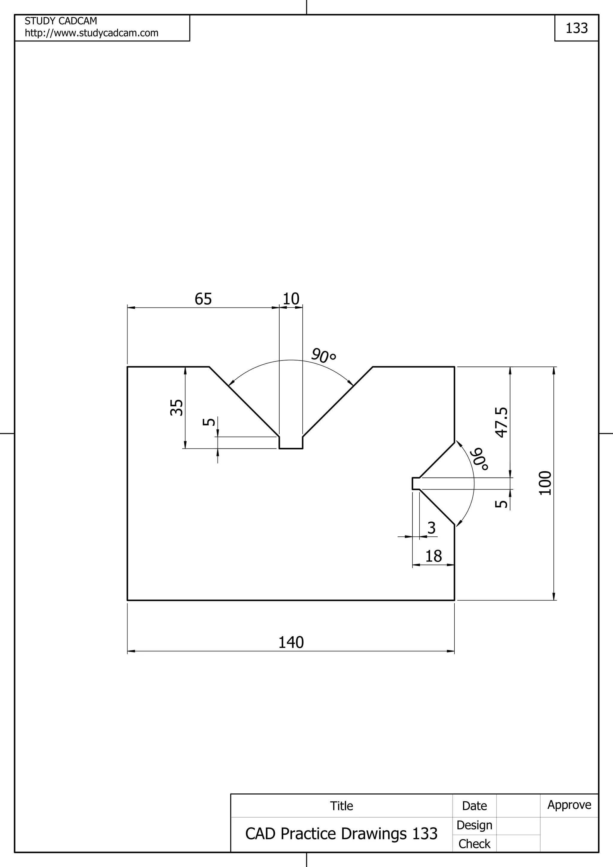 Cad practice drawings 131 140 | PDF