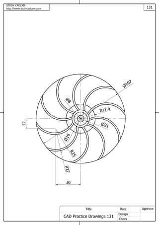 Cad practice drawings 131 140 | PDF