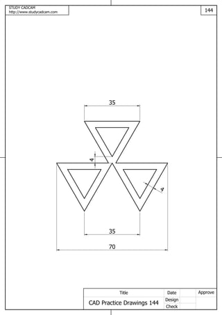 Cad practice drawings 141 150 | PDF