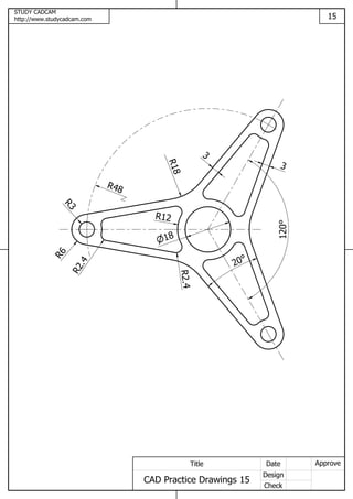Cad practice drawings 15 | PDF