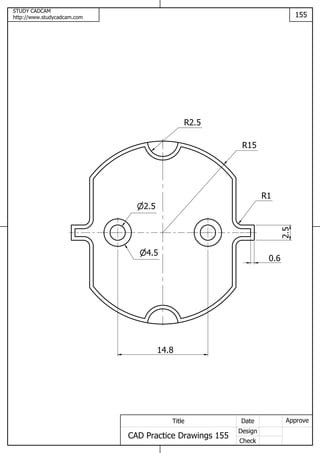 Cad practice drawings 151 160 | PDF
