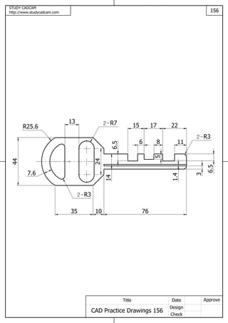 Cad practice drawings 151 160 | PDF