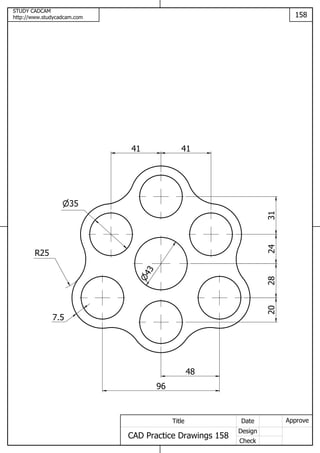 Cad practice drawings 151 160 | PDF
