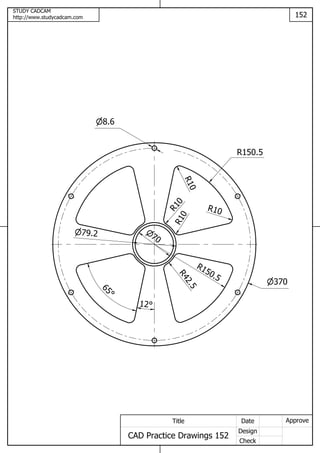 Cad practice drawings 151 160 | PDF