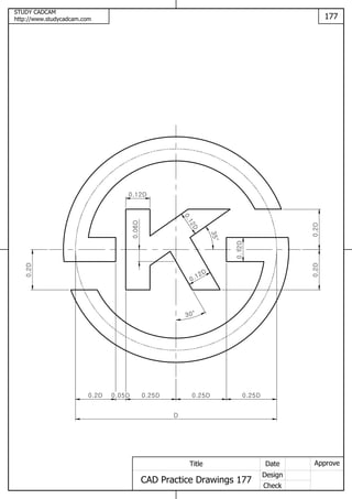 Cad practice drawings 171 180 | PDF