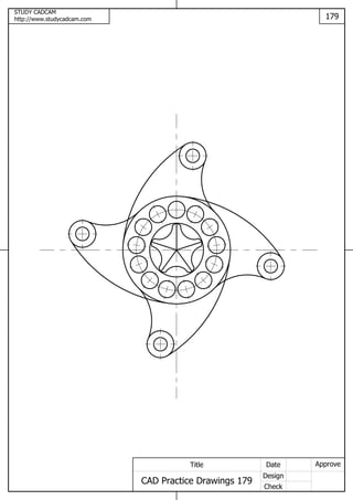 Cad practice drawings 171 180 | PDF