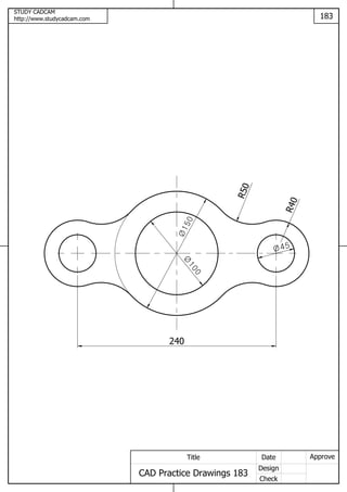 Cad practice drawings 181 189 | PDF