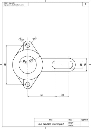 Cad practice drawings 2 | PDF