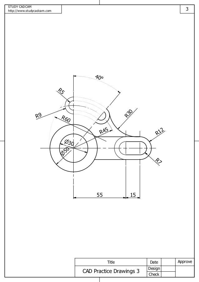 Cad practice drawings 3