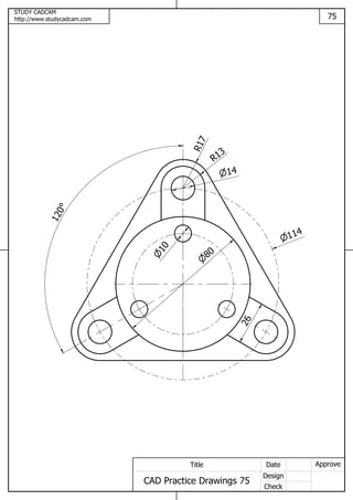 Cad practice drawings 71 80 | PDF