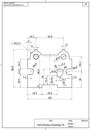 Cad practice drawings 71 80 | PDF