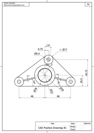 Cad practice drawings 81 90 | PDF