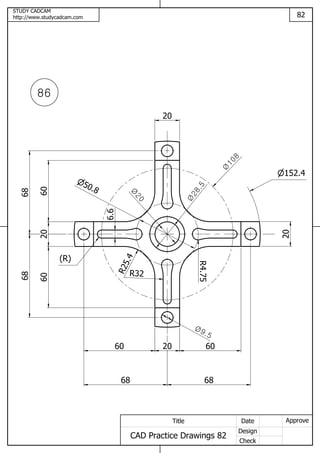 Cad practice drawings 81 90 | PDF