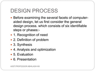 INTRODUCTION TO CAD,WORKSTATION & DESIGN PROCESS | PPTX
