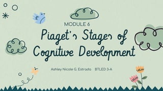 Ashley Nicole G. Estrada BTLED 3-A
Piaget’s Stages of
Cognitive Development
MODULE 6
 