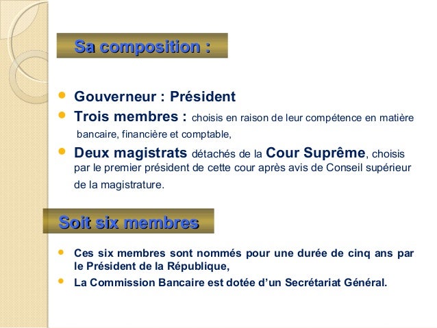 Cadre reglementaire