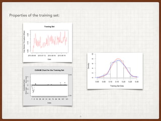 9
Properties of the training set:
 