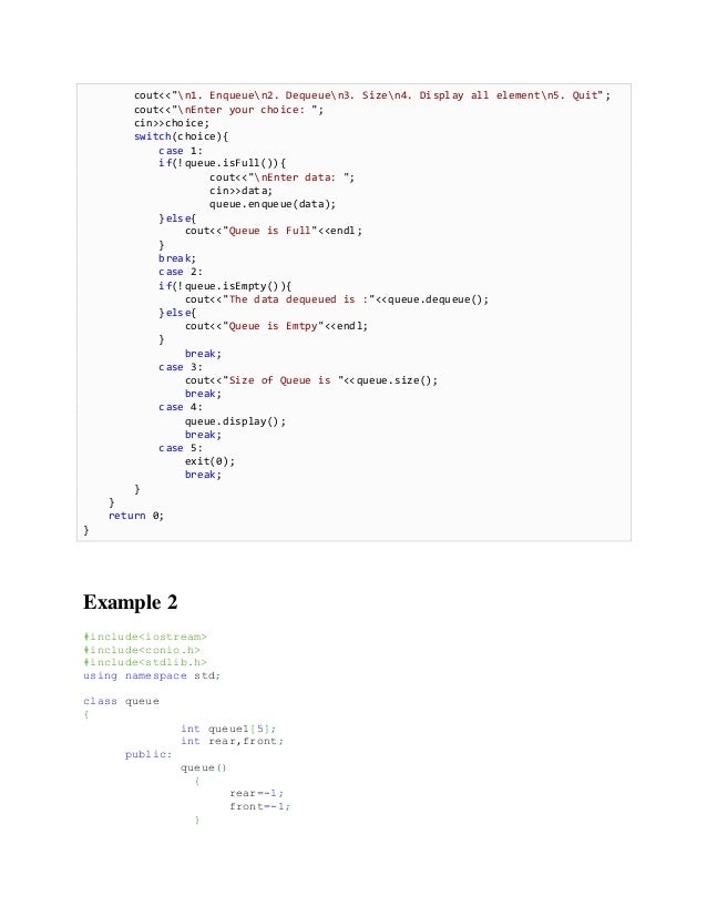 C++ adt c++ implementations