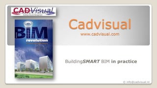 Cadvisual
      www.cadvisual.com




BuildingSMART BIM in practice



                          © info@cadvisual.nl
 