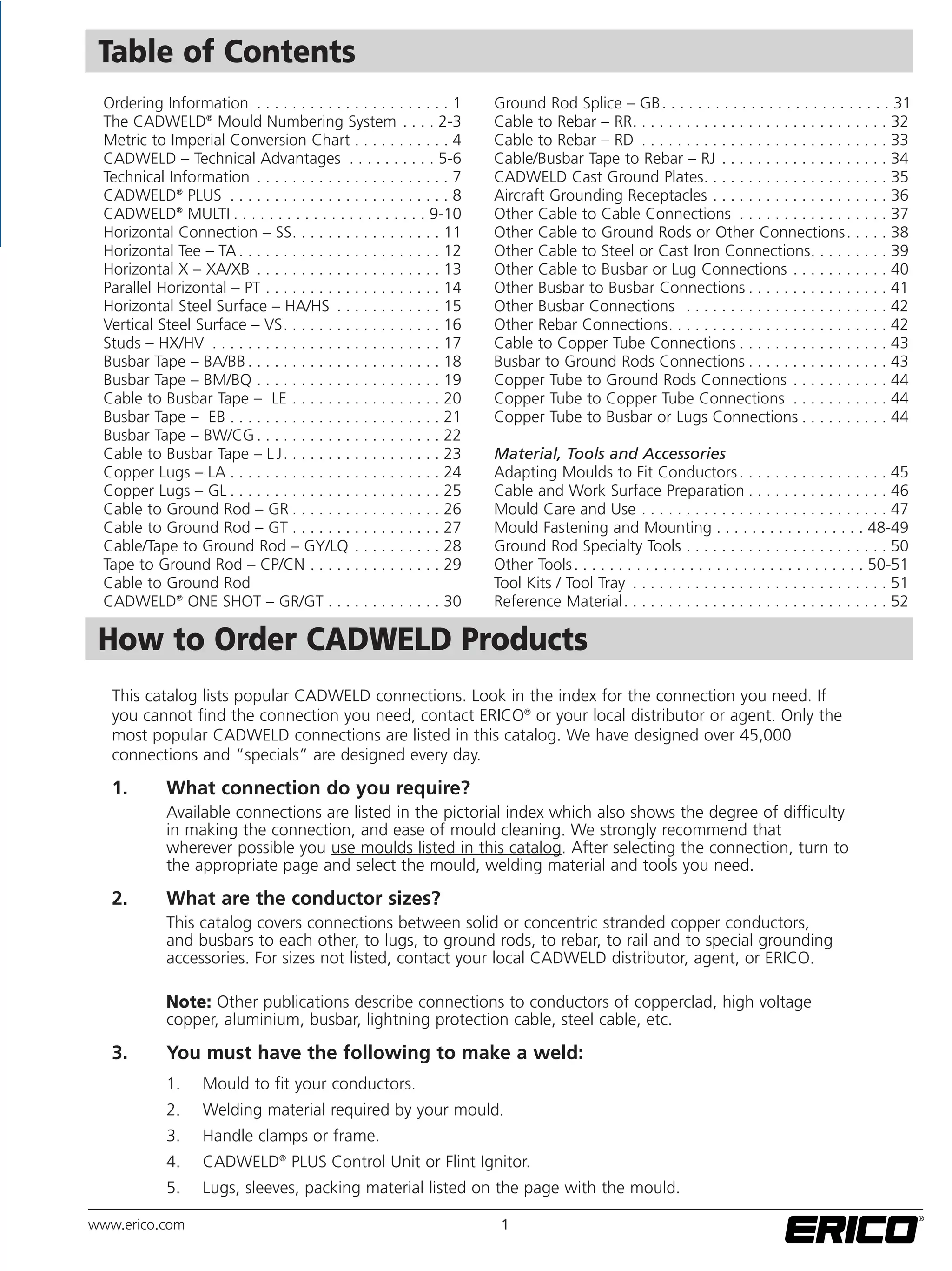 Cadweld welded electrical conections PDF