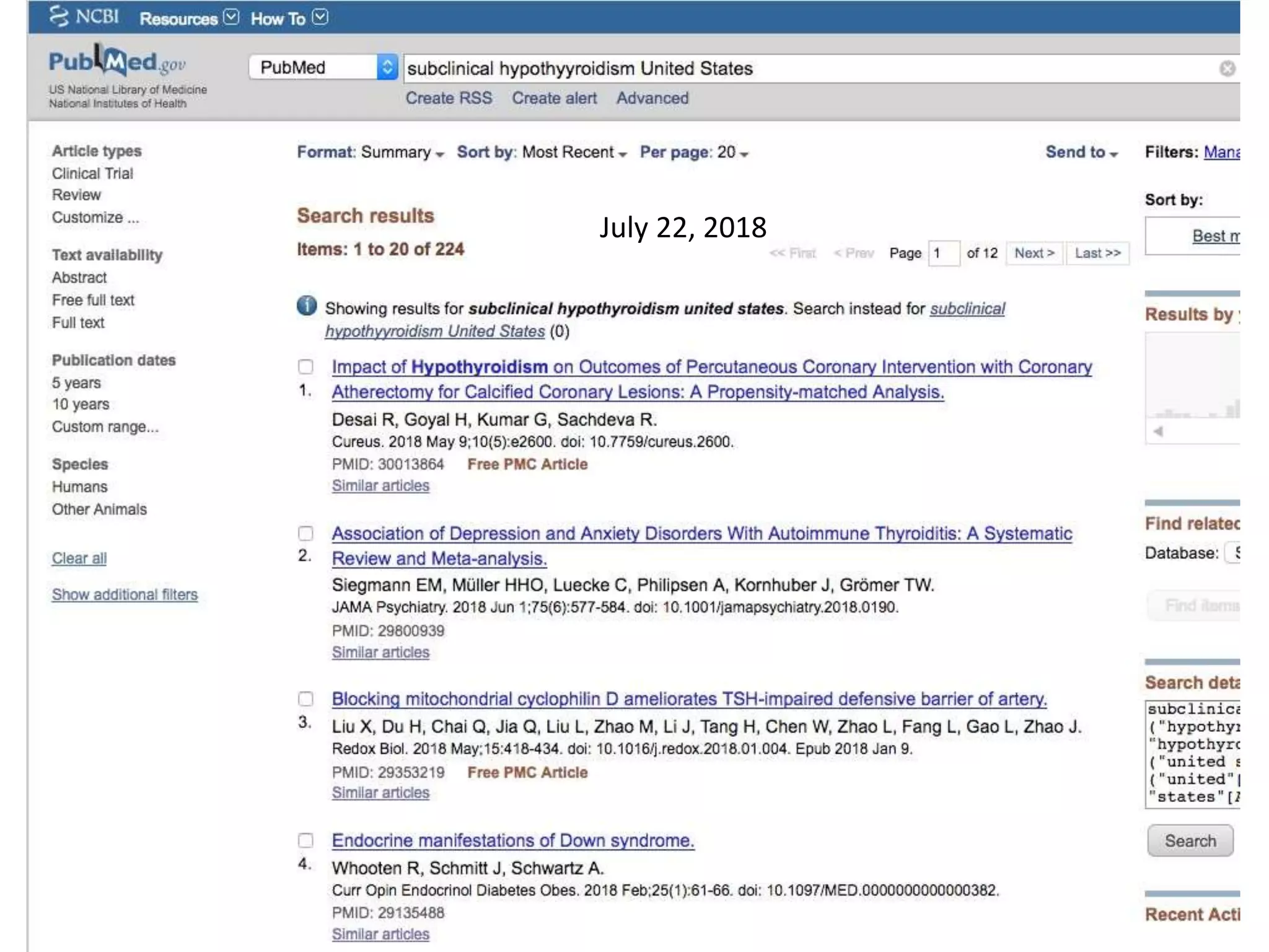 Subclinical hypothyroidism in
the US– what’s the latest?
As of August 6, 2015
July 22, 2018
 