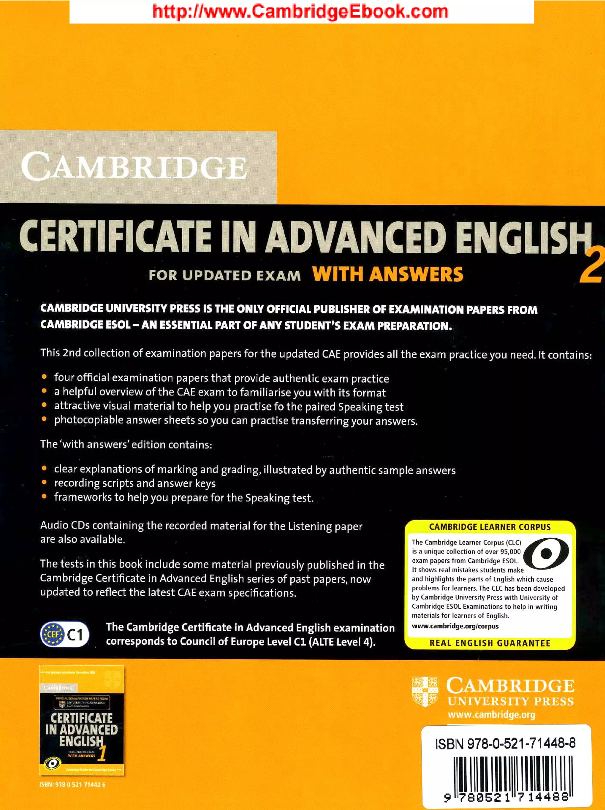 Cae cambridge certificate in advanced english 2