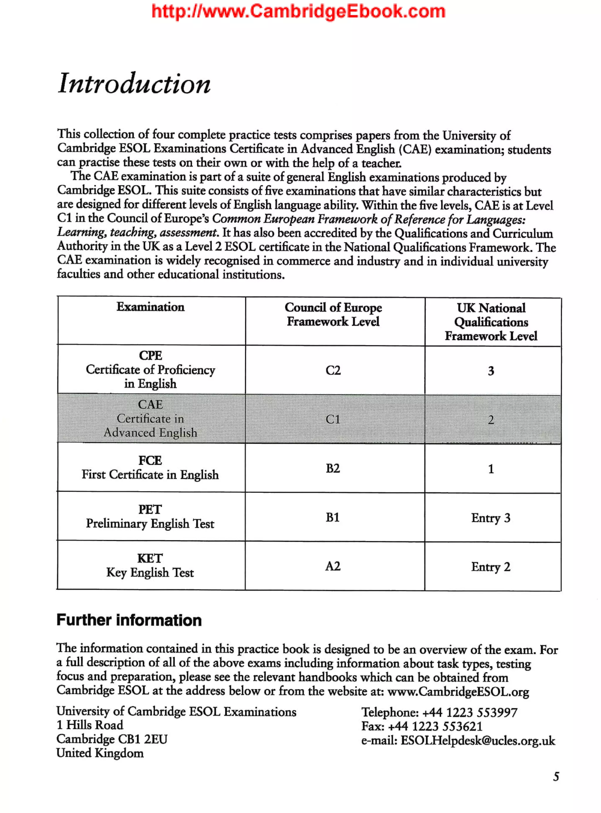 Cae cambridge certificate in advanced english 2
