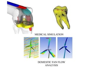 MEDICAL SIMULATION
DOMESTIC FAN FLOW
ANALYSIS
 