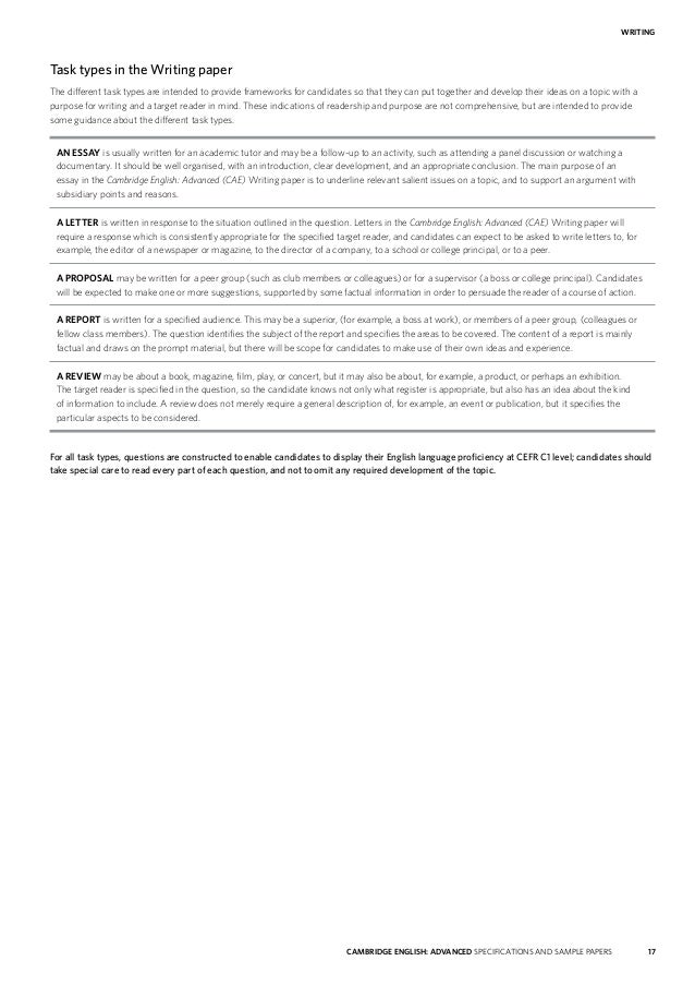 advanced essay cae writing part