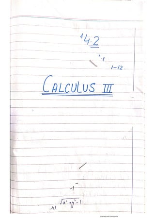 Calculus 3(14.1 14.5)