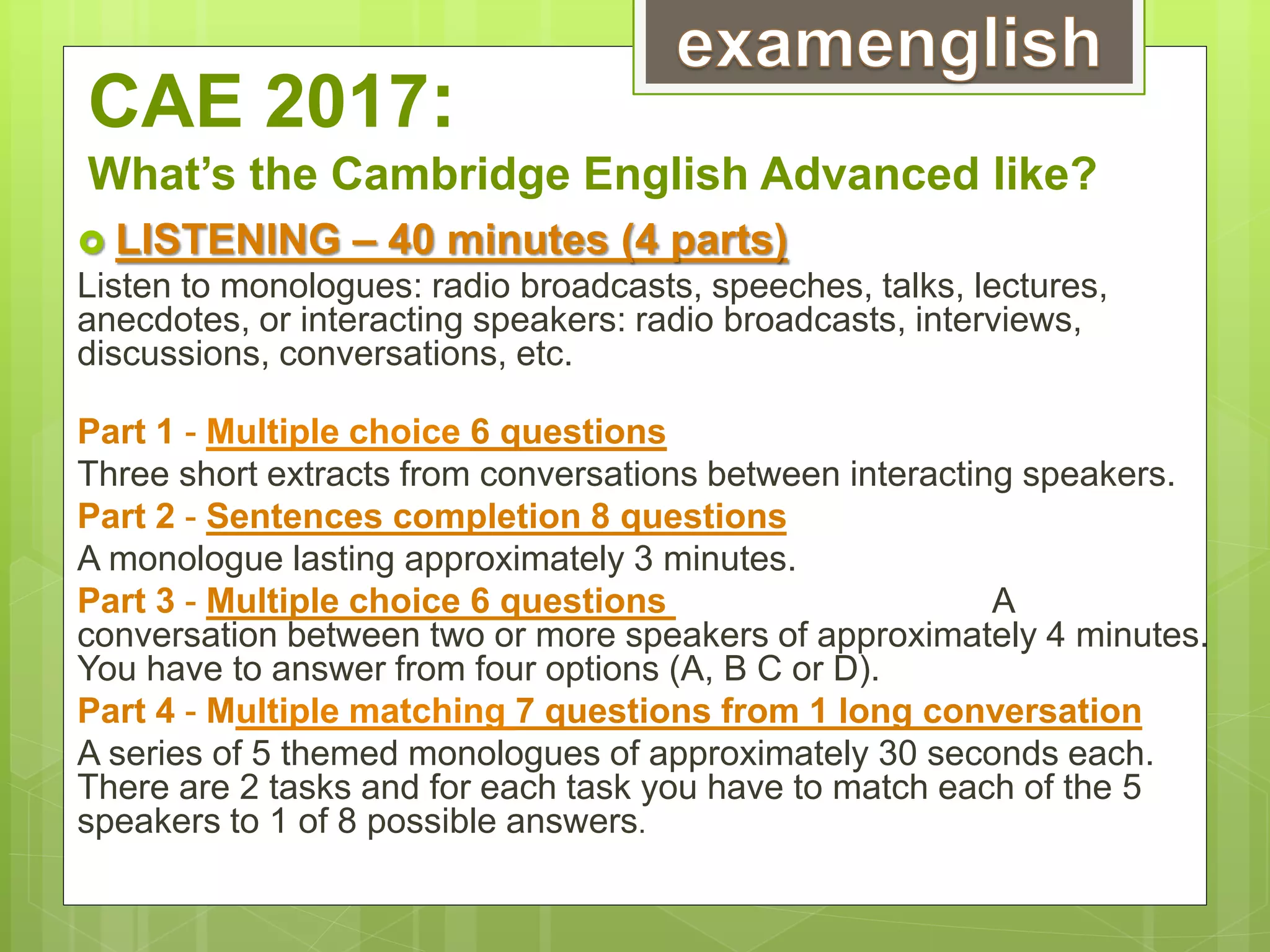 CAE class 1 intro | PPTX | Talk Show | Genres