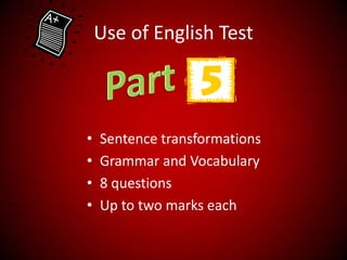 1 markeachquestionTheWriting TestTwopartsEqualmarksOnehour and 30 minutes long