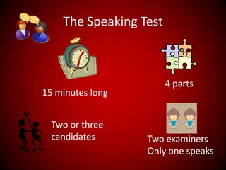 Use of English TestPartMultiplechoiceclozeVocabulary – phrases, collocations, phrasalverbs, shades of meaning, linkers, etc.12 questionsOnemarkeach