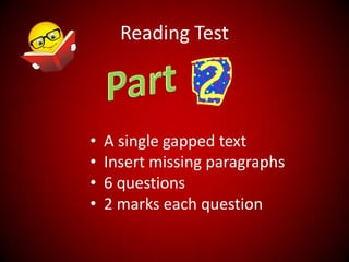 Each text has two multiple choice questions 