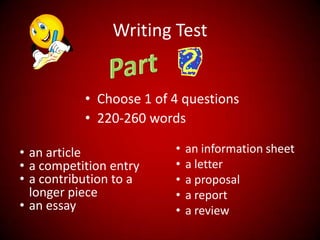 2 markseachquestionReading TestPartSingle text