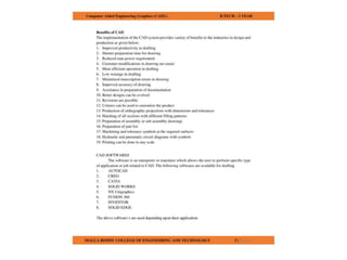 COMPUTER AIDED ENGINEERING GRAPHICS notes