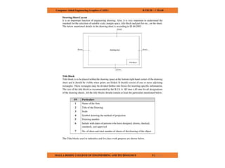 COMPUTER AIDED ENGINEERING GRAPHICS notes