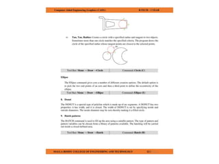 COMPUTER AIDED ENGINEERING GRAPHICS notes