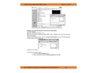COMPUTER AIDED ENGINEERING GRAPHICS notes