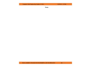 COMPUTER AIDED ENGINEERING GRAPHICS notes
