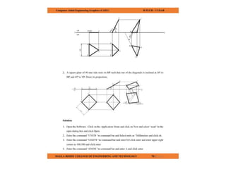 COMPUTER AIDED ENGINEERING GRAPHICS notes