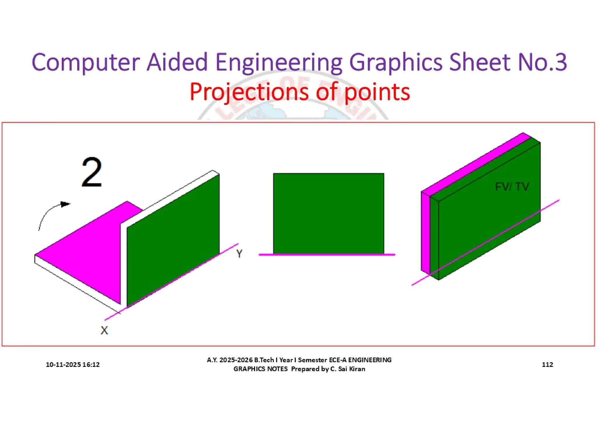 Computer Aided Engineering Graphics Notes till Mid-I Syllabus
