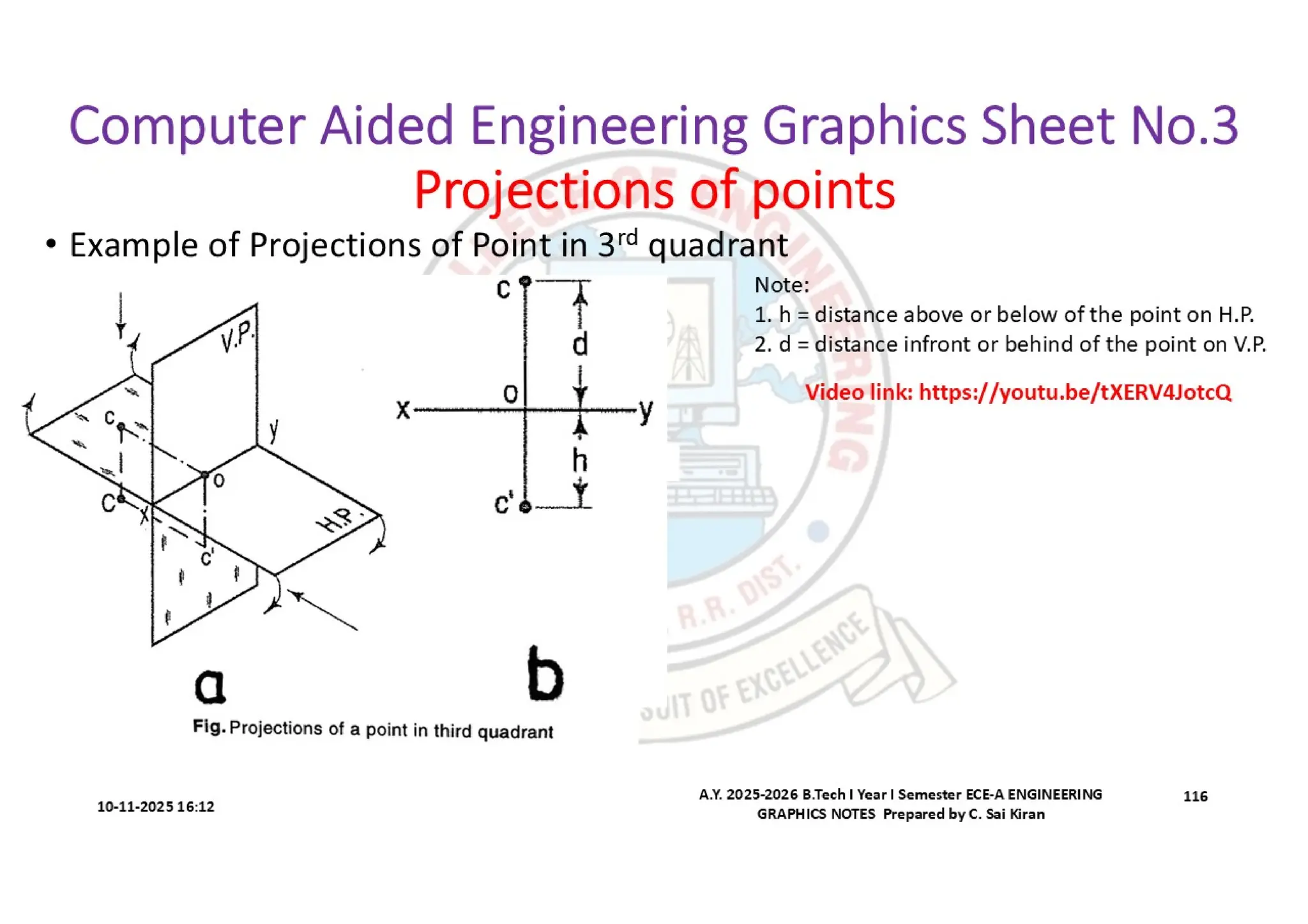 Computer Aided Engineering Graphics Notes till Mid-I Syllabus
