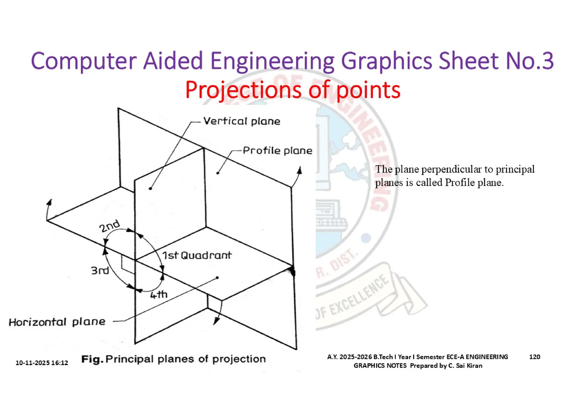 Computer Aided Engineering Graphics Notes till Mid-I Syllabus