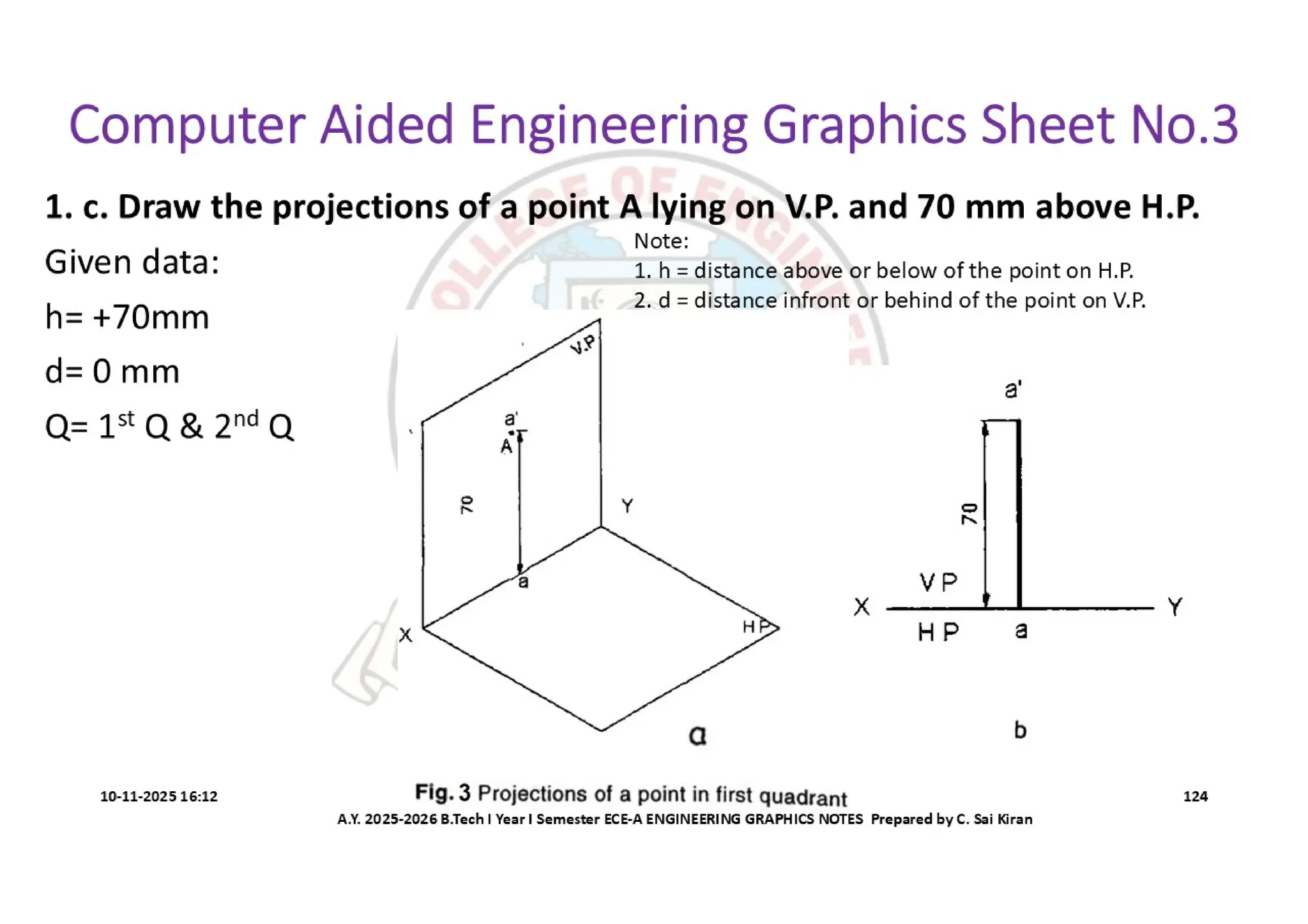 Computer Aided Engineering Graphics Notes till Mid-I Syllabus
