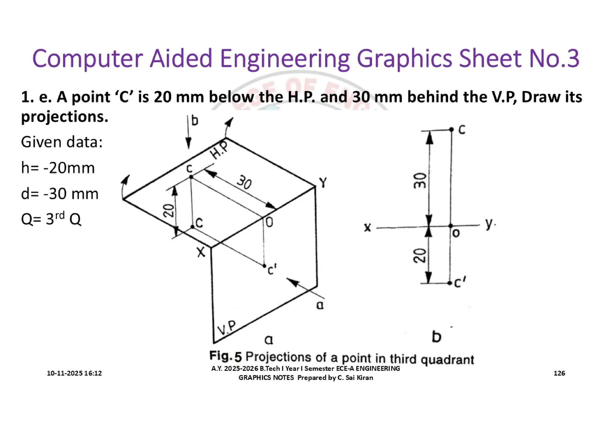 Computer Aided Engineering Graphics Notes till Mid-I Syllabus