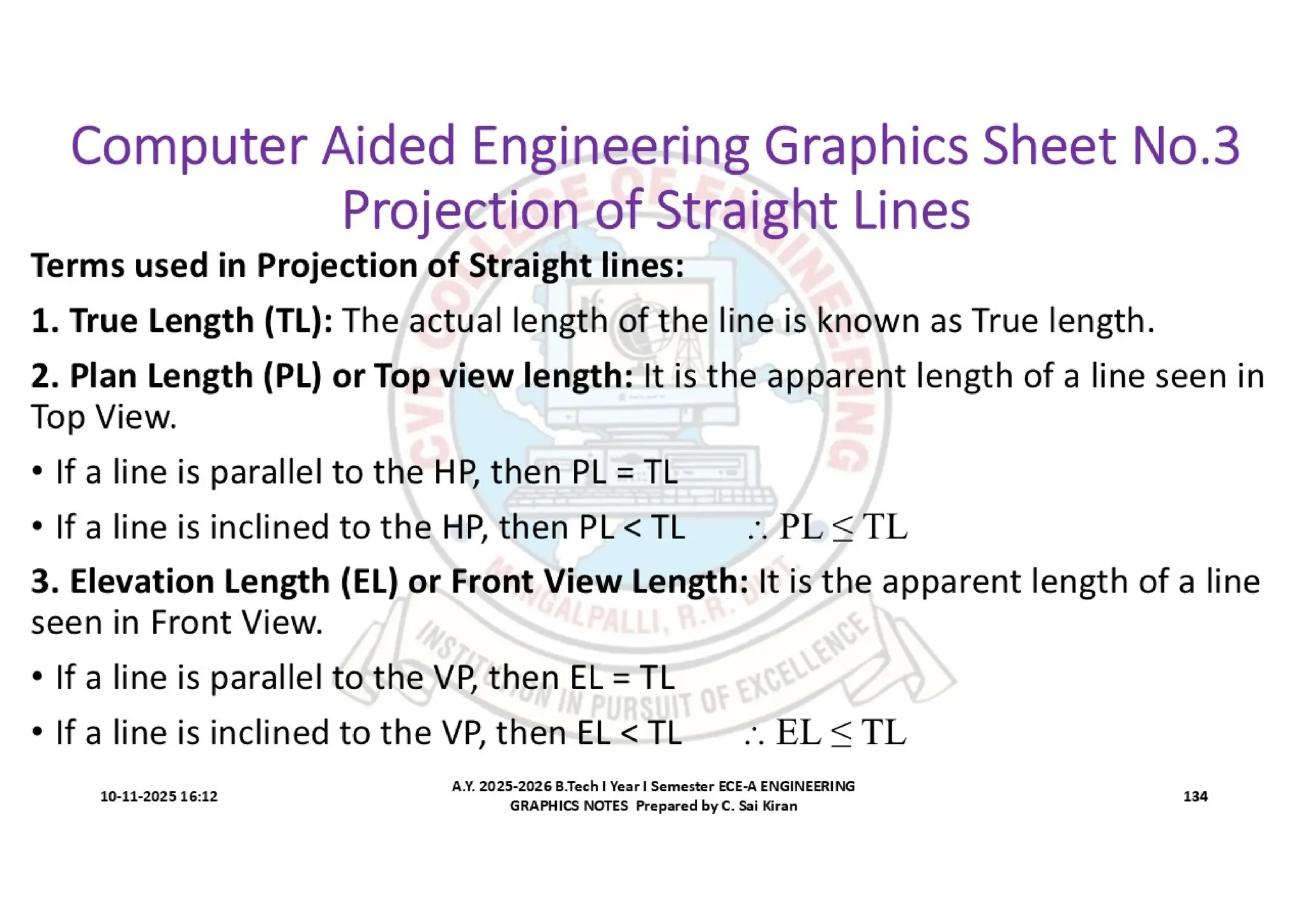 Computer Aided Engineering Graphics Notes till Mid-I Syllabus