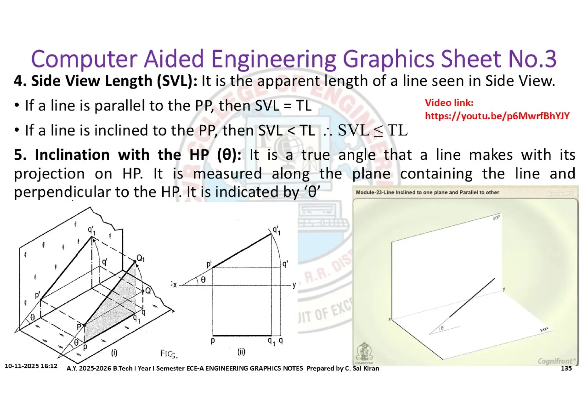 Computer Aided Engineering Graphics Notes till Mid-I Syllabus