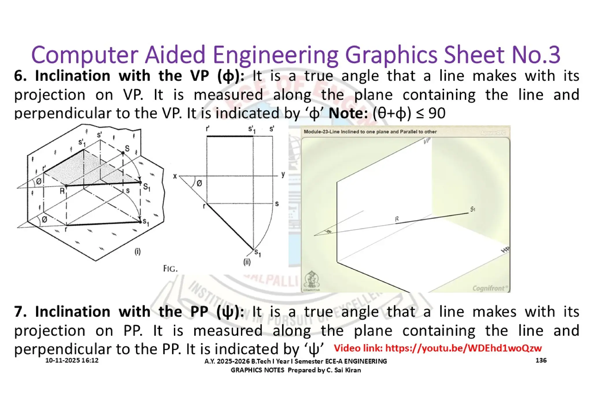 Computer Aided Engineering Graphics Notes till Mid-I Syllabus